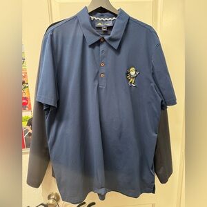 Malbon x adidas pique polo size XL
